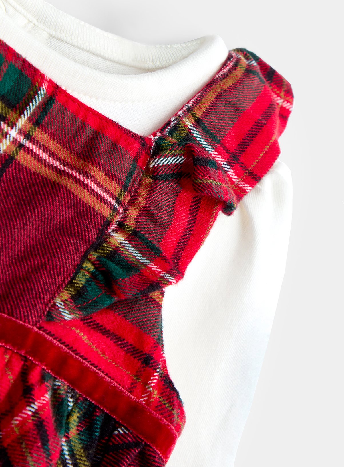 JOJO MAMAN BÉBÉ Tartan Baby Dress and Body Set Bright Red 18-24 months - Image 6 thumbnail